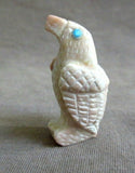 Native Zuni Dolomite Eagle Fetish by young carver Lane Vacit C3345