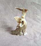 Native Zuni Antler Eagle Family Trio Fetish Carving by Ruben Najera C4167