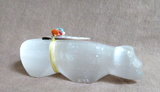 Zuni Amazing Flashy Selenite Bear Fetish w/ Bundle by Evalena Boone C4406