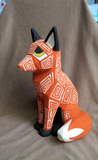 Native American Acoma Pottery Fox Hand Painted Figure by Shirley Chino P277