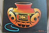 Native Navajo Original Oil on Canvas Painting - Hopi Pottery by JC Black HP0071