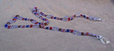 Native American Zuni Multi-color Bead Eye-Glass Holder Necklace M0162