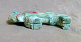 Native Zuni Chocolate Serpentine Buffalo w heartline Fetish by Kevin Quam C3884