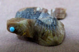 Zuni Picasso Marble Rattlesnake Fetish Unsigned C0426
