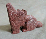 Native Zuni Sacred Pipestone Coyote Fetish Carving by Jesus Espino  - C3889
