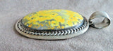 Native Navajo Large Bumblebee Jasper & Sterling Pendant by Wydell Billie JP265