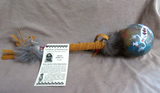 Native Navajo Handmade Rawhide Spirit Lizard Rattle by Irene Morgan  M353