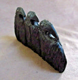 Native American Zuni Jet Triple Ravens Fetish Carving by Rochelle Quam  C3115