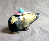 Zuni Egyptian Marble Bear w/ Bundle Fetish by Leland Boone & Daphne Quam C4170
