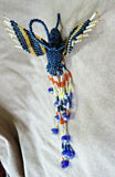 Native Zuni Made Beaded Hummingbird Multi-color Car Charm or Ornament M305