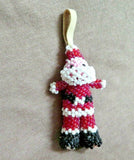 Native Zuni Beaded Christmas Santa Claus Figure by Todd Poncho M0290