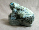 Native Zuni Serpentine Realistic Frog Fetish Carving by Michael Coble C3838