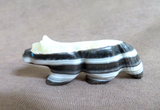 Zuni Travertine Onyx Wolf Fetish by Rosella & Loubert Soseeah C4088