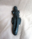 Zuni Amazing Large Jet Lizard Fetish carving by Michael Coble C4654
