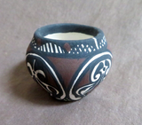 Native Zuni Hand Painted Ceramic Pottery Mini Pot by Ruben Najera P0260