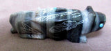 Zuni Banded Serpentine Mt. Lion Fetish w/ Etched Designs by Adrian Cachini C0587