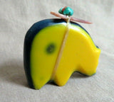 Native Zuni Surfite Medicine Bear Fetish by Leland Boone & Daphne Quam C3825