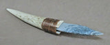 Navajo Handmade Antler & Purple Dendritic Agate Knife by "Ducky" Woodard WE005