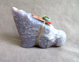 Zuni Shimmering Lepidolite Coyote Fetish by Leland Boone & Daphne Quam C4288