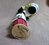 Zuni Corn Maiden Kachina w Offering Cottonwood Carving by Fenton Luna  K063