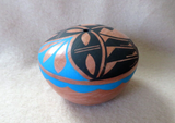 Native American Jemez Pottery Seed Pot  by Michelle Mora P0266