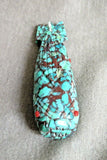 Native Zuni Turquoise Tableta Maiden Pendant by Mike LaWeka  - JP264
