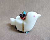 Native Zuni Healing White Marble Rainbird Fetish Carving by Daryll Shack - C4426