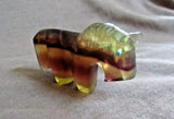 Zuni Chinese Fluorite Horse Fetish w heartlines by Kenric Laiwakete C3548