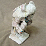 Zuni Museum Quality Dolomite Buffalo Dancer Kachina by Derrick Kaamasee C2821