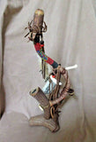 Navajo Handmade Antler Large Standing Pipe by Geraldine Johnson  M0283