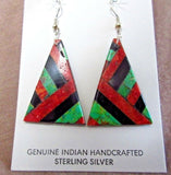 Santo Domingo Multi-stone Matrix Dangle Hook Earrings by Chaslyn Crespin JE0366