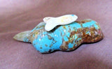 Native Zuni #8 Turquoise Otter with Fish Fetish by Leland & Daphne Boone C1988