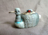 Native Zuni Multi-stone Large Duck w/ Sunface Fetish by Darrin Boone  C3993