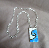 Zuni Opal & Sterling Hummingbird Pendant Necklace by Amy Quandelacy Wesley JN492