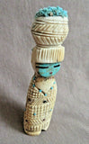 Native Zuni Antler Corn Maiden W/ Olla Offering Fetish  By Carl Etsate C3847