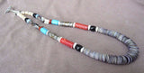 Navajo Heavy Spiny Oyster & Multi-Stone Necklace w/ silver beads &clasp JN0052