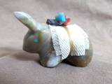 Native Zuni Picasso Marble Adorable Donkey Burro Fetish by Daryl Shack - C4105