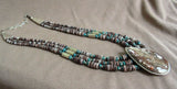 Navajo Sterling & Wild Horse Turquoise Necklace & Earrings Set by  JRT JN384