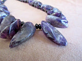Native Navajo Amethyst Nugget and beads Necklace by A Saltwater JN0204