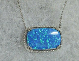 Zuni Sterling & Simmering Opal NECKLACE & Earrings by Emery Lalacito  JN417