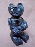 Native Zuni Amazing Picasso Marble Sitting Bear by Carver Herbert Him Jr. C1966