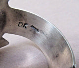 Native Navajo Sterling Silver Cast Spirit Bear Cuff Bracelet by D K JB124