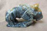 Zuni Amazing Picasso Marble Buffalo Fetish Carving by Derrick Kaamasee C2823