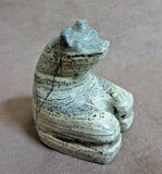Zuni Cuddly Serpentine Sitting Bear Fetish by new carver Jacob Yuselew C3598