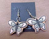 Native Zuni Butterfly Terra Cotta Clay Pottery Hook Earrings JE0310
