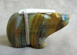Native Zuni Banded Jasper Bear w/ Sunface & Bundle Fetish by Darrin Boone  C3388