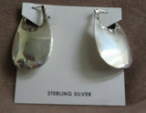 Native Navajo Hand Made Sterling Bar Hook Earrings by Juan Guerro JE511