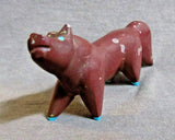 Native Zuni Sacred Pipestone Horse Carving Fetish by Enrike Leekya C3387