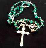 Santo Domingo Made Sterling Silver & Turquoise Bead Rosaryby Eileen Coriz MR003A