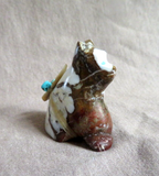 Zuni Wild Horse Turquoise Mini Bear Fetish by Leland Boone & Daphne Quam C4158